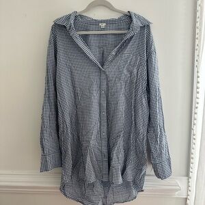 Aerie Button Up Plaid Shirt